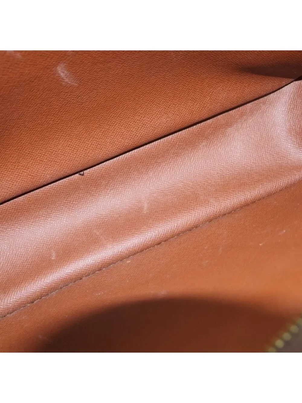 Louis Vuitton Monogram Shoulder Bag Brown Leather Gold